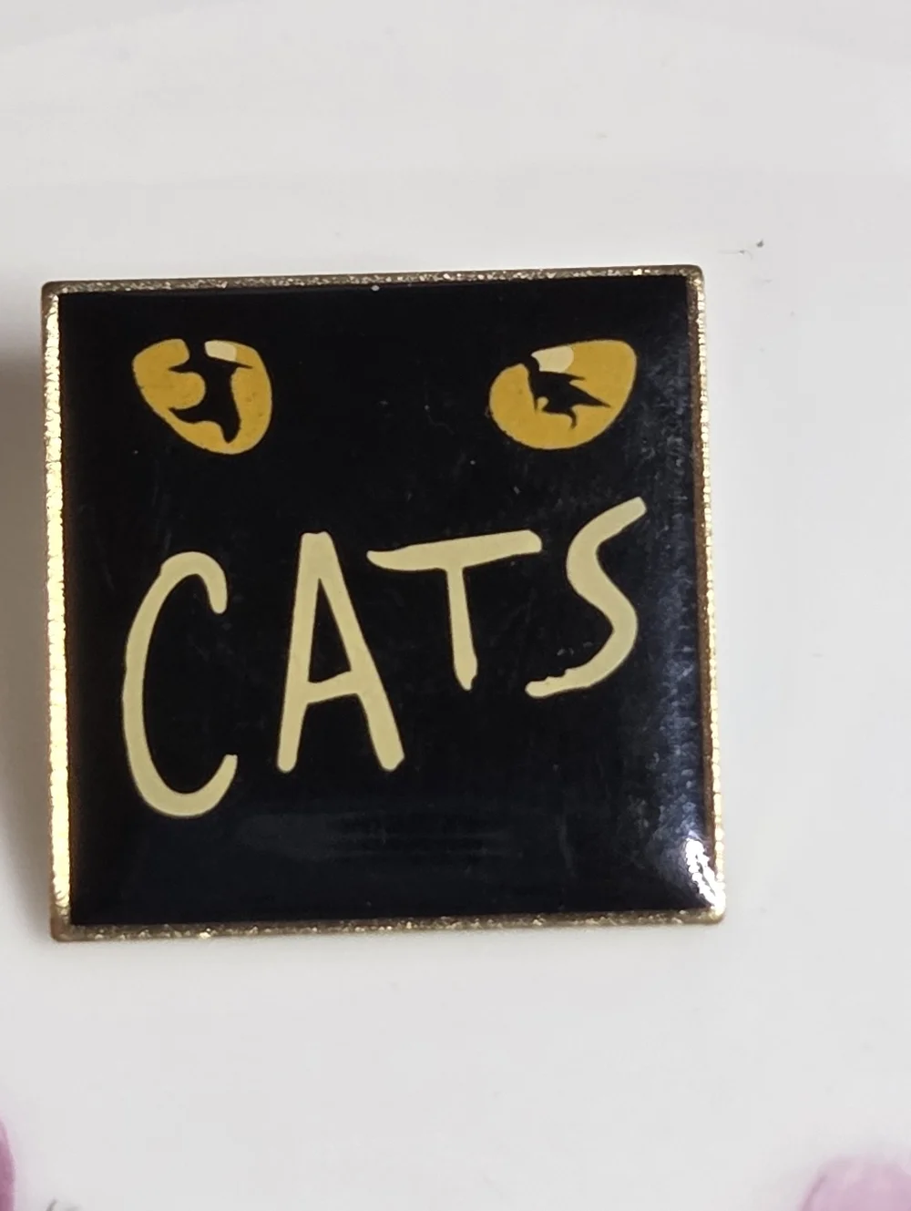 CATS Enamel Pin - Black and Yellow Cat Eyes Design - Picture 2 of 4